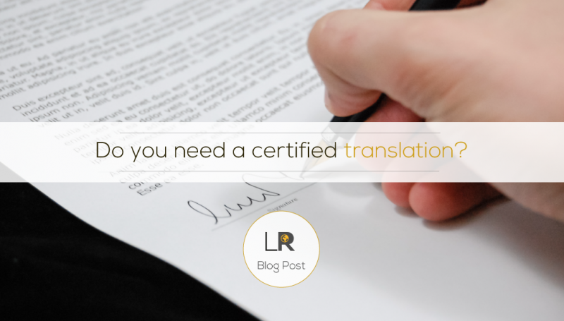 What does ‘certified document translation’ actually mean?