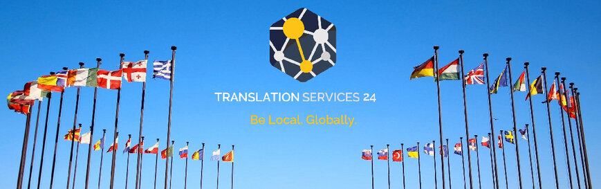 Flags with Transcreation Agency Logo