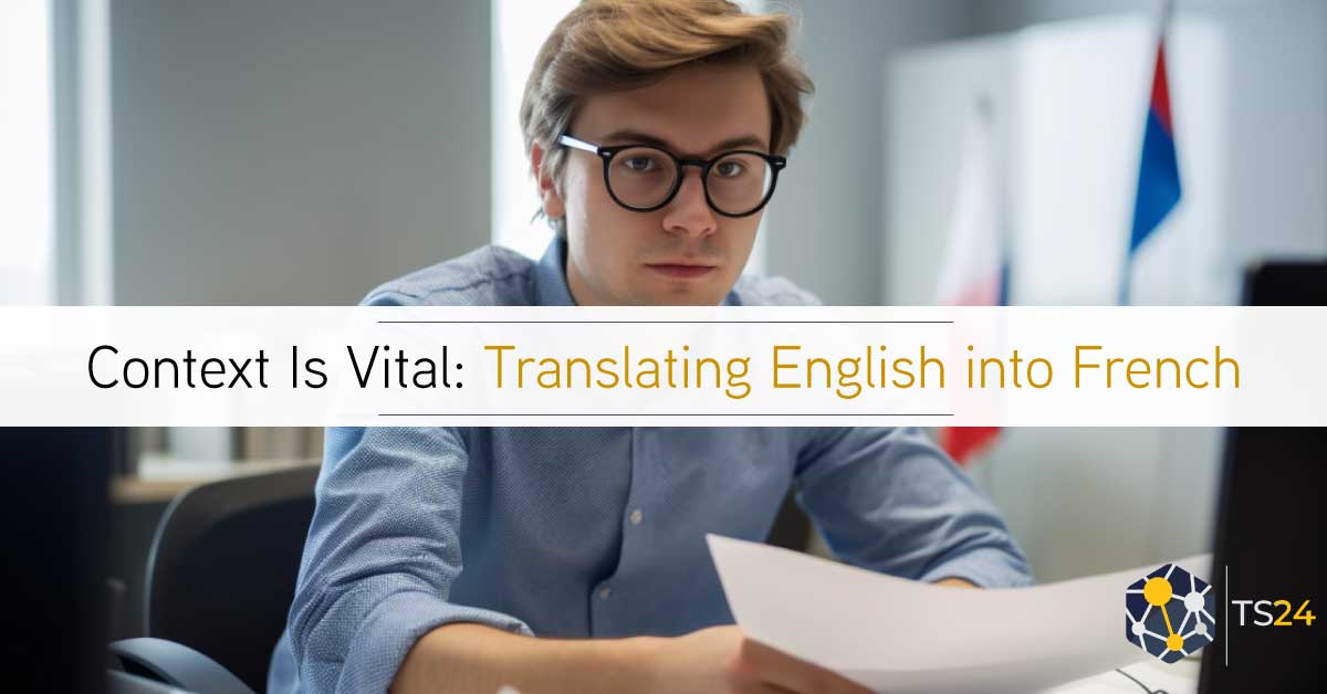English into French translation process