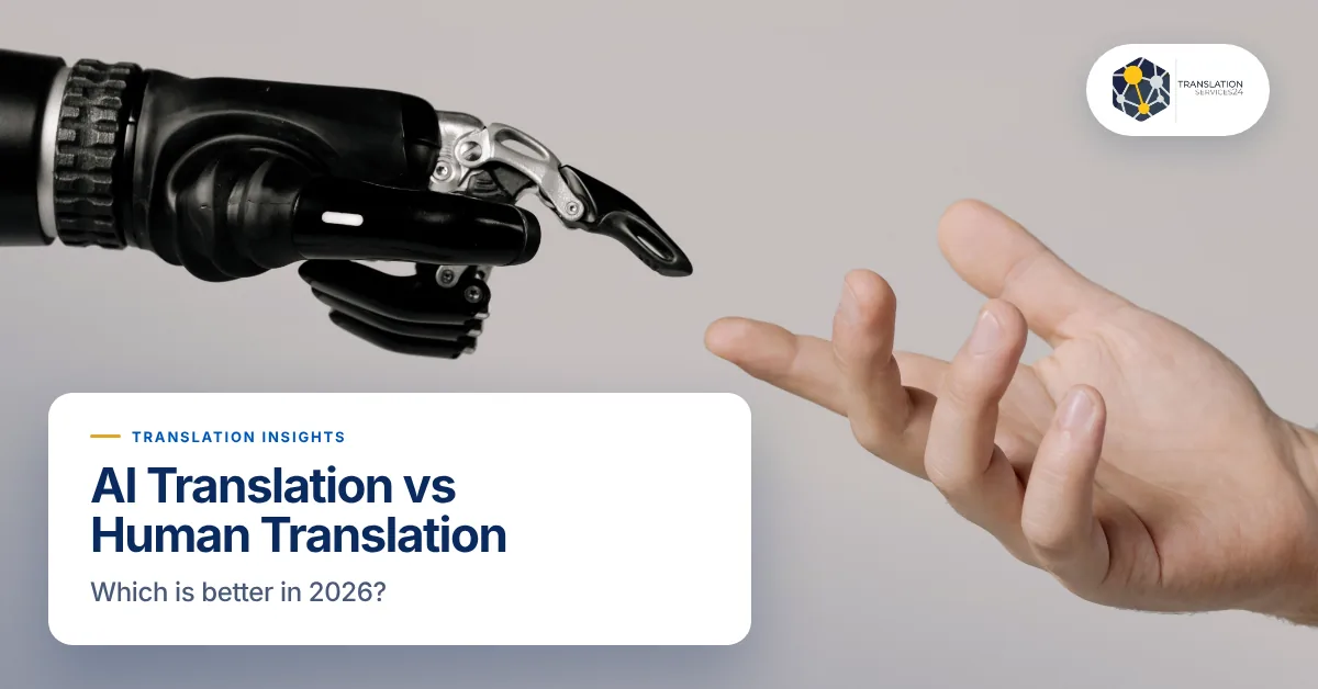 AI translation vs human translation comparison